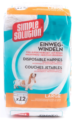 Simple solution wegwerp honden luier