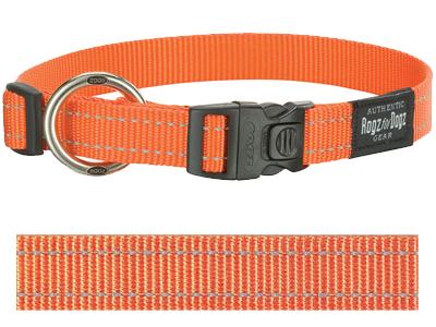 Rogz for Dogs Fanbelt Hondenhalsband Verstelbaar Oranje 56 x 2 cm