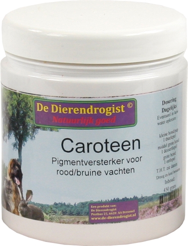 Dierendrogist caroteen pigmentversterker