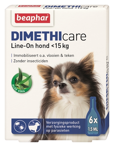 Beaphar Dimethicare Lineon Hond Tegen Vlooien en Teken Tot 15Kg