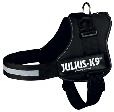 Julius k9 powerharnas / tuig voor labels zwart
