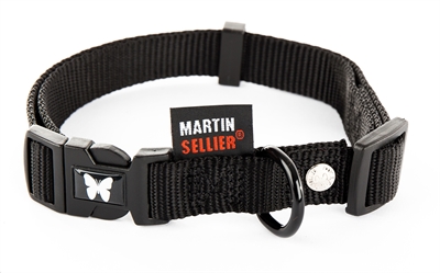 Martin sellier halsband nylon zwart verstelbaar 30-45CM