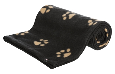 Trixie barney fleece deken zwart/beige 150x100cm