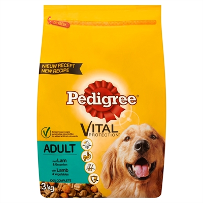 Pedigree droog adult lam hondenvoer 3 kg