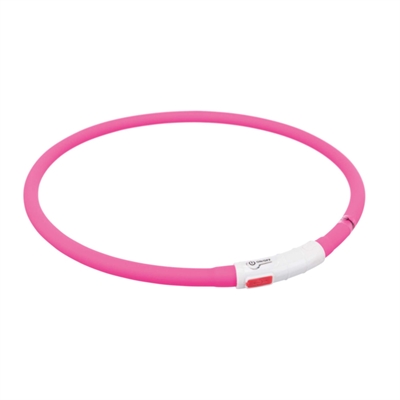 Trixie halsband usb flash light lichtgevend oplaadbaar roze