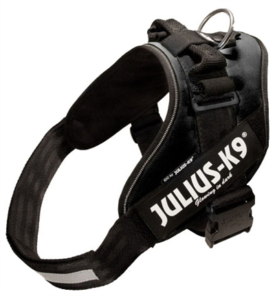 Julius K9 Power-Harnas/Tuig Nylon Zwart 74 x 4 cm