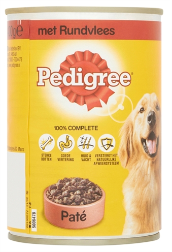 Pedigree Blik Adult Pate Rundvlees 12x400 Gr