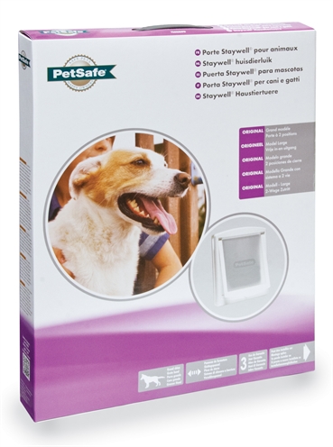 Petsafe hondenluik large wit/transparant