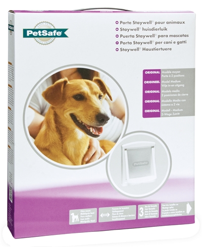 Petsafe hondenluikje medium wit/transparant